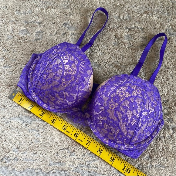 Victoria’s Secret Very Sexy Push Up Padded Underwired Opaque Bra Purple: 32C - Picture 4 of 7